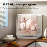 Countertop Dishwasher, Portable Dishwasher with 6L Built-in Water Tank, Mini Dishwasher with More Space Inside