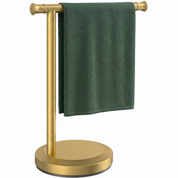 Hand Towel Holder Stand Bathroom Towel Bar Rack Countertop Gold