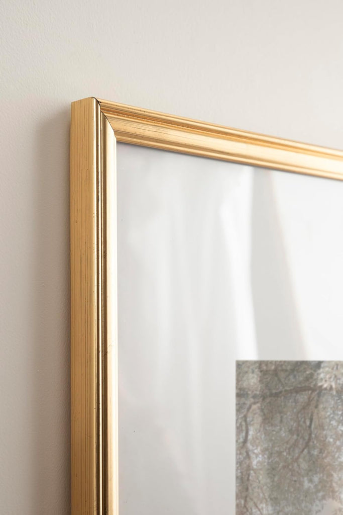 Adlynn Traditional Picture Frame Set, Set of 5, Varying Sizes, Vintage Gold, Classic Wall Frame Set Collection with