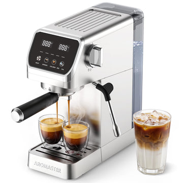 Espresso Machine with Milk Frother, Stainless Steel