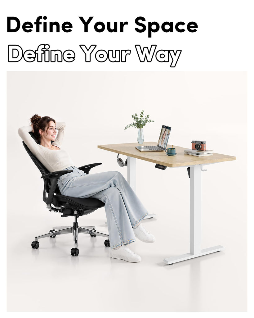 Standing Desk, 32 × 19 Inches Electric Height Adjustable, Sit and Stand Up, Computer Office Desk with Splice Board