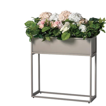 Elevated Planter Box - 28 Inch Durable Raised Garen Bed for Herbs and Flowers - Tall Rectangular Planter for Outdoor