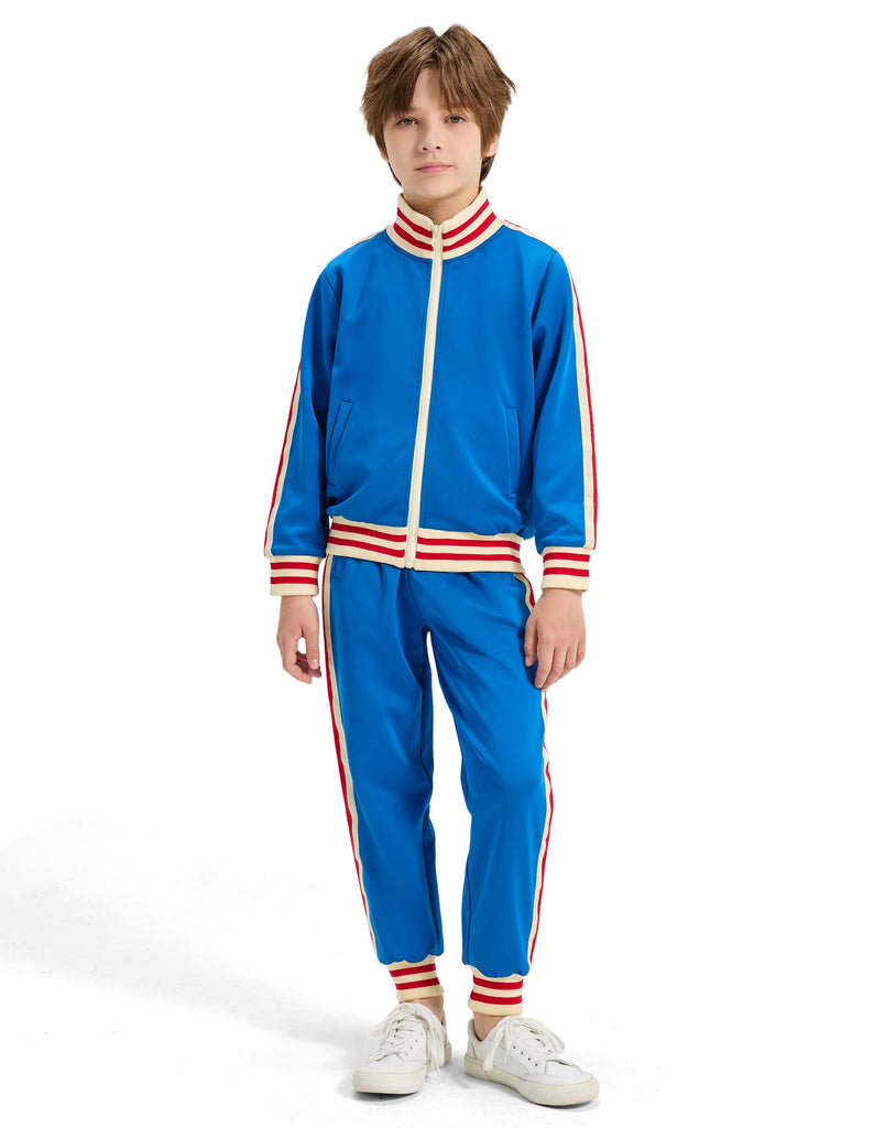 Boys Tracksuit Set 2 Piece Zip-Up Track Jacket & Jogger Pants Kids