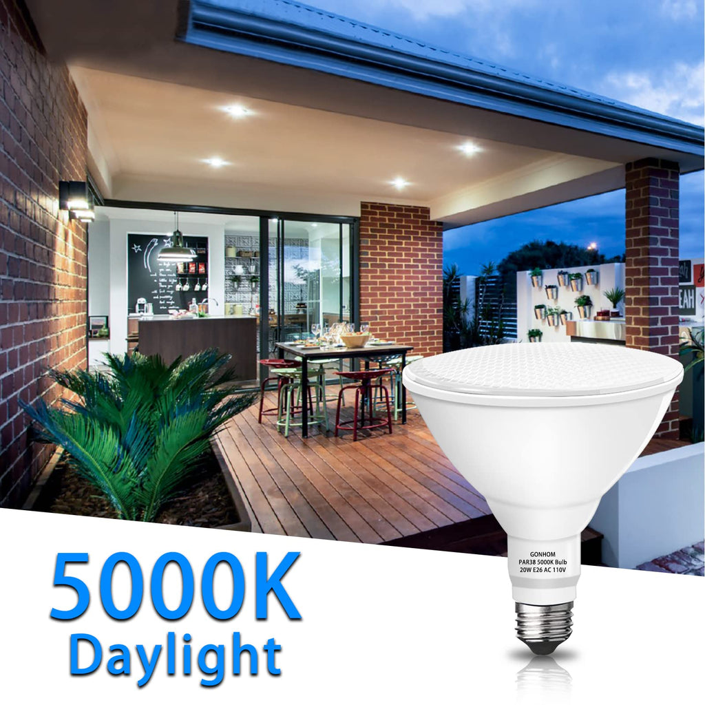 Par38 led Flood Lights Outdoor Light Bulb, Dimmable, 20W Replace up to 200W, Outdoor Flood Light Bulbs for