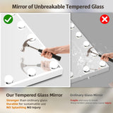 Vanity Mirror with Lights, Hollywood Lighted Makeup Mirror with 15 Dimmable LED Bulbs for Dressing Room & Bedroom