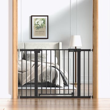 31-46" Baby Gate for Stairs, with Wide Door
