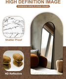 Arched Mirror Full Length,Standing Mirror Full Body,Large Floor with Stand for Wall Entryway Door Bedroom Bathroom