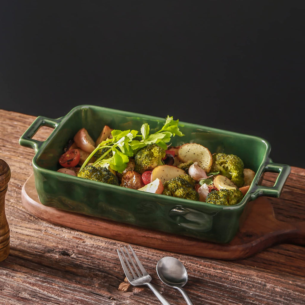 Ceramic Bakeware Set, Porcelain Rectangular Baking Dish, Baking Pan Lasagna Pans Casserole Dish Set for Cooking