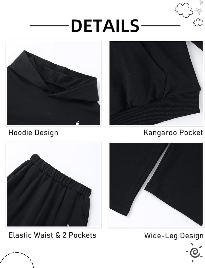Boys Clothes 2 Piece Long Sleeve Hoodie Sweatshirts and Sweatpants Set Boy Fall Winter Outfits