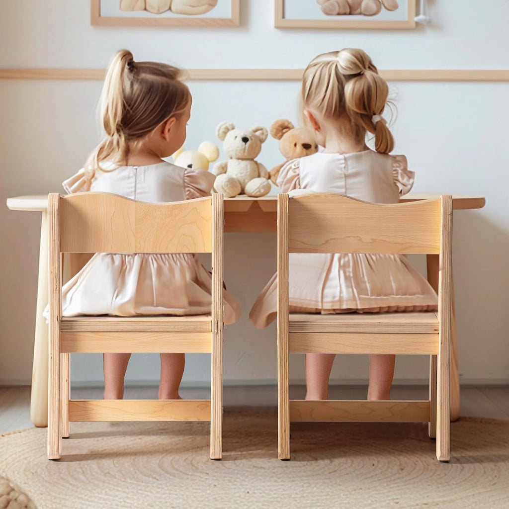Kids Wooden Chairs, PCS Toddler Chairs for Table for Playroom, Children's Wooden Playroom Furniture, Kids Furniture