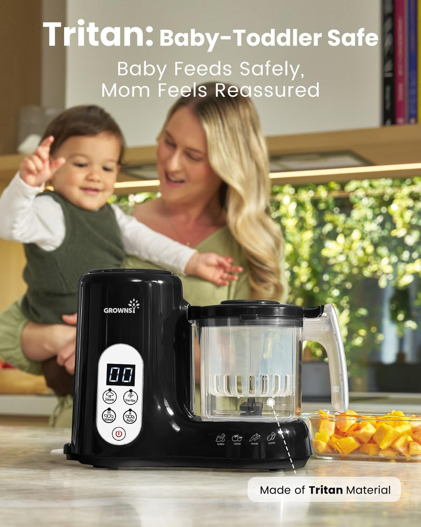 Baby Food Maker, Steamer & Blender Baby Food Processor, Black