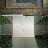 56-60" W x 80" H Frameless Single Sliding Shower Door with Tempered Glass & Explosion Proof Film in Chrome Finish