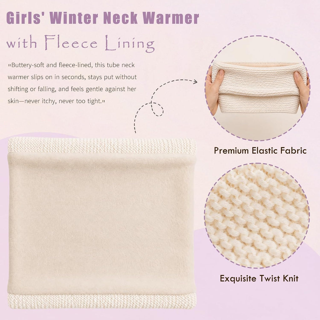 Kids Winter Hat Gloves Scarf Set Warm Earflaps Soft Fleece Lined