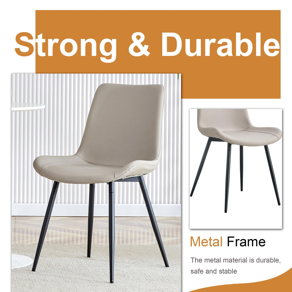 71" Glass Dining Table Set for 6, 7 Piece Dining Table Set, Tempered Glass Table Top with U-Shaped Legs and Fabric