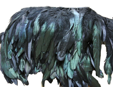 Rooster Hackle Feather Fringe Trim 5-7in Width Sewing Craft,10 Yards
