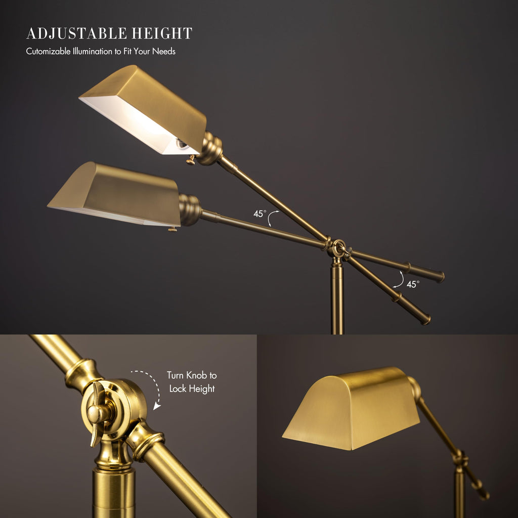 Pharmacy Floor Lamp (Antique Brass)