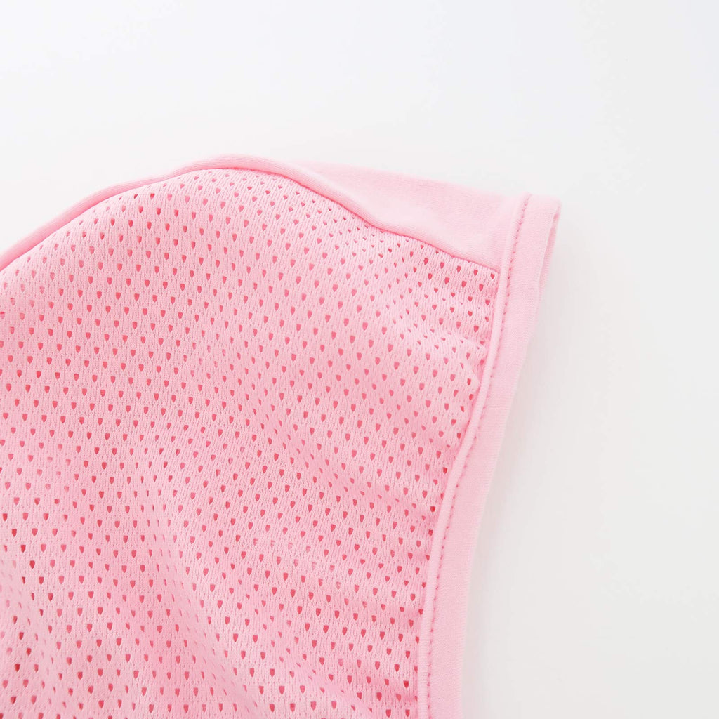 Baby Bonnet Breathable Mesh Pilot Cap - Pink & White, L