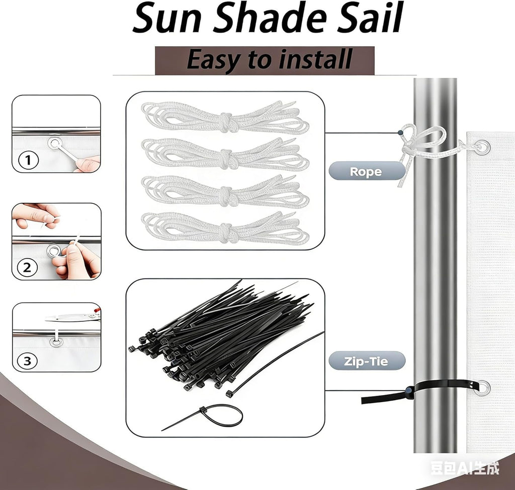 8x14 FT Dark Gray Waterproof Sun Shade Sail Heavy Duty-260 GSM UV Block Fabric-98% UV Block Rectangle Pergola