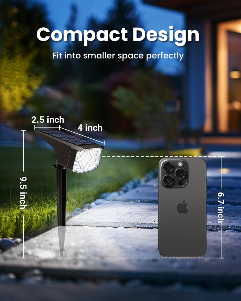 Solar Spot Lights Outdoor Waterproof 10 Pack Cool White