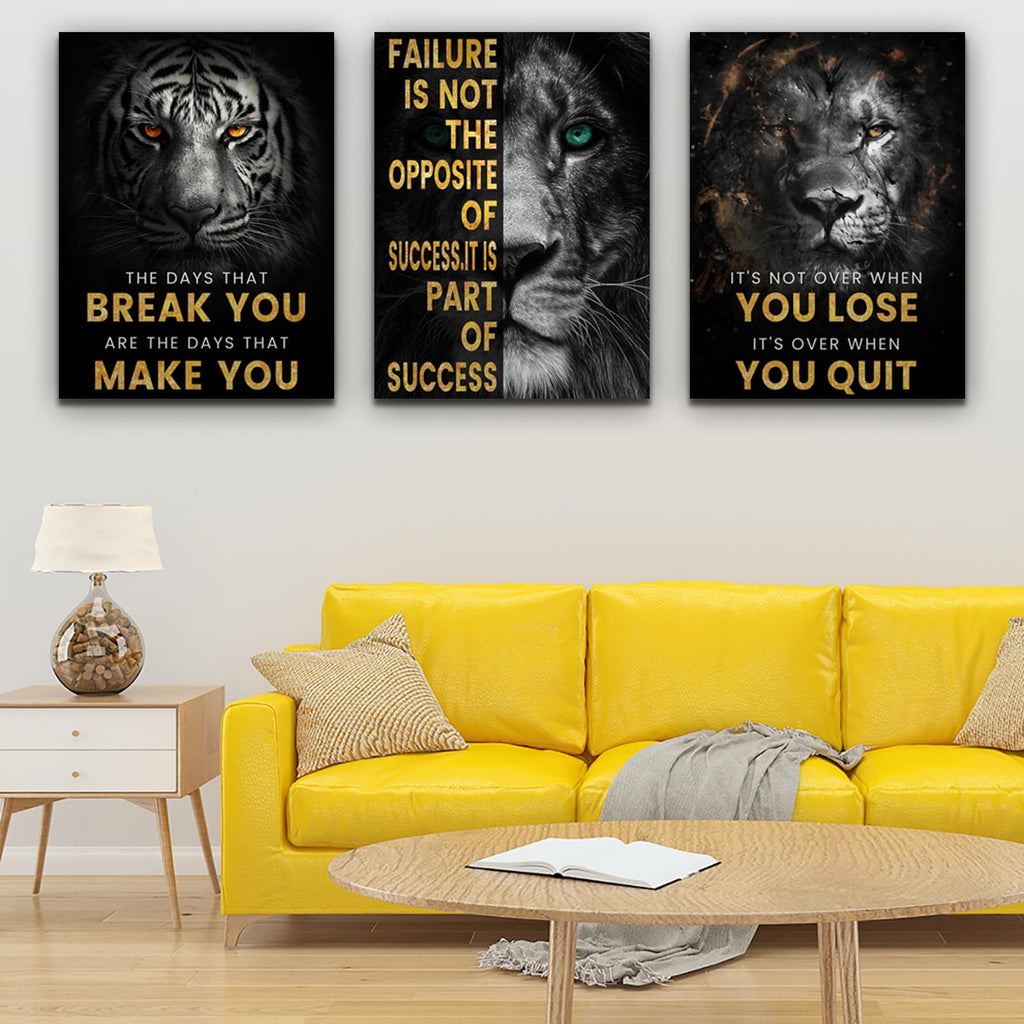 Motivational Wall Decor Art Inspirational Canvas Poster Print Inspiring Quotes Animals Painting Picture Office Wall