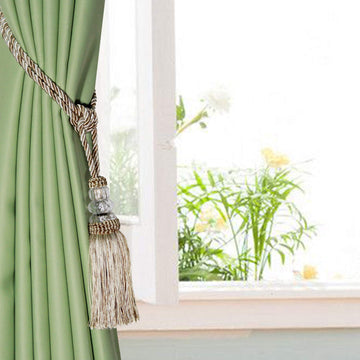 Curtain Tiebacks Hand-Woven Holdbacks Tassels Tiebacks - 2 Pack