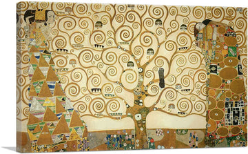 The Tree of Life 1909 Canvas Art Print Stretched Framed Painting Picture Poster Giclee Wall Decor by Gustav Klimt