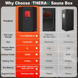 XL Infrared Sauna Box with True 660 & 850nm Red Light Therapy Lamp, Portable Red Light Sauna for Home