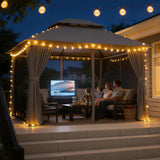 Outdoor Gazebo for Patio 10x12, Metal Frame Canopy with Doub - Image 2