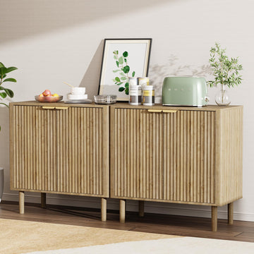 Sideboard Buffet Cabinet with Storage 31.5"(2pcs) Oak