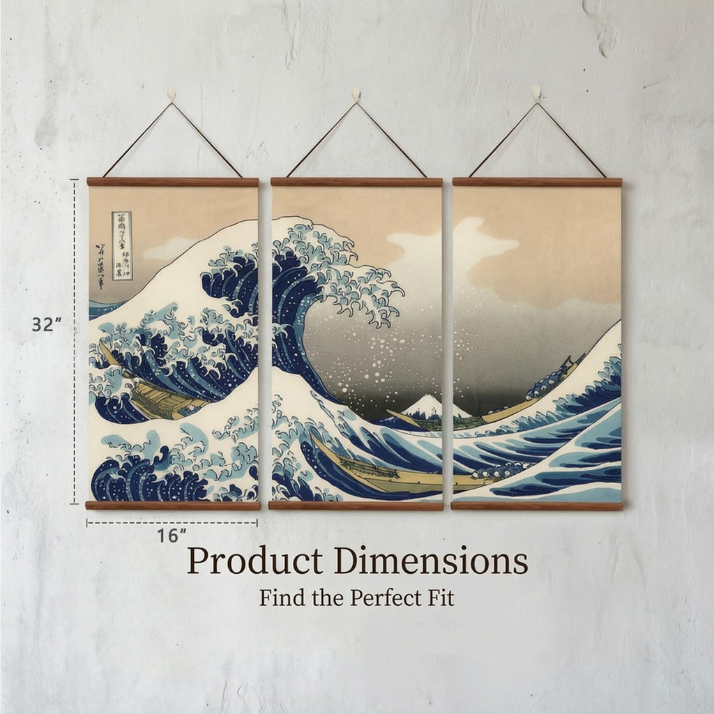 Traditional Japanese Scroll Wall Art - The Great Wave off Kanagawa