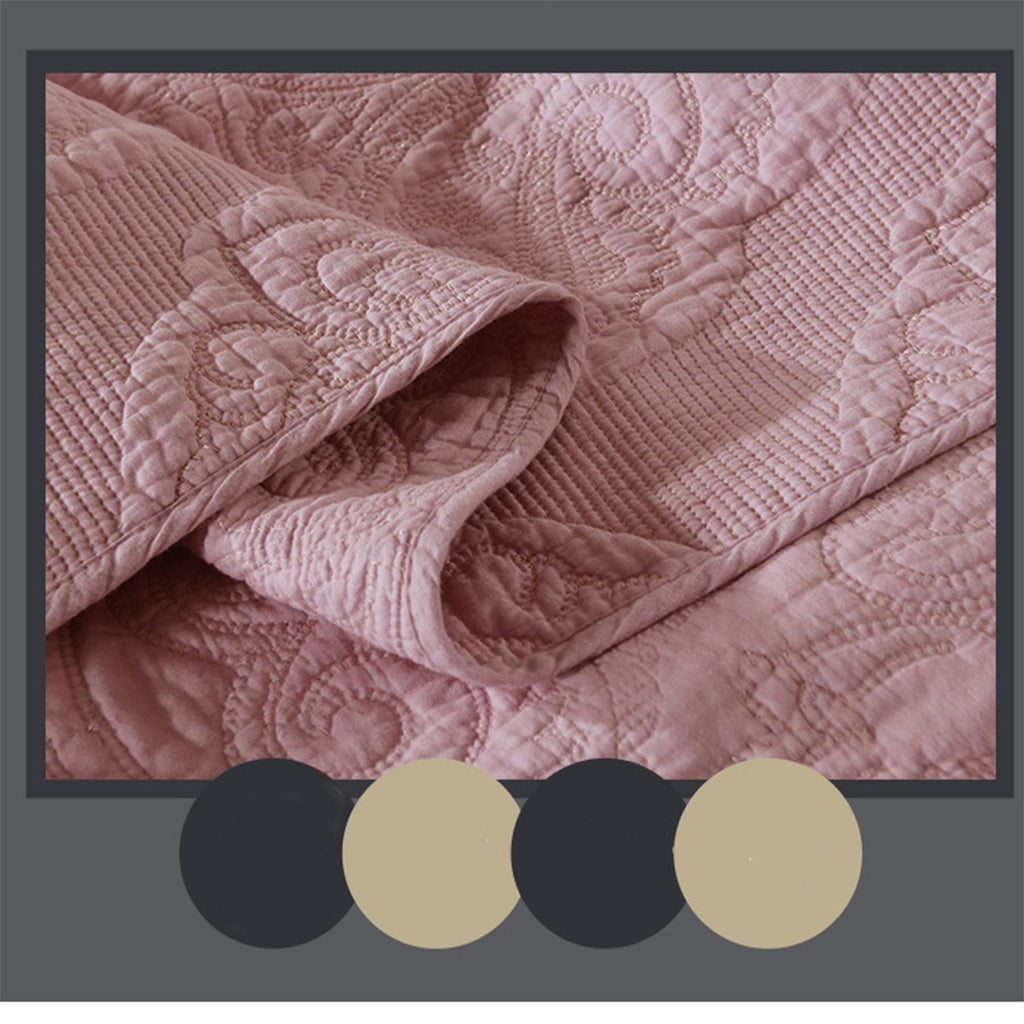 Cotton Bedspread Quilt Sets Floral Patchwork Coverlet Set Comforter Paisley Quilted Coverlet with Pillow Shams