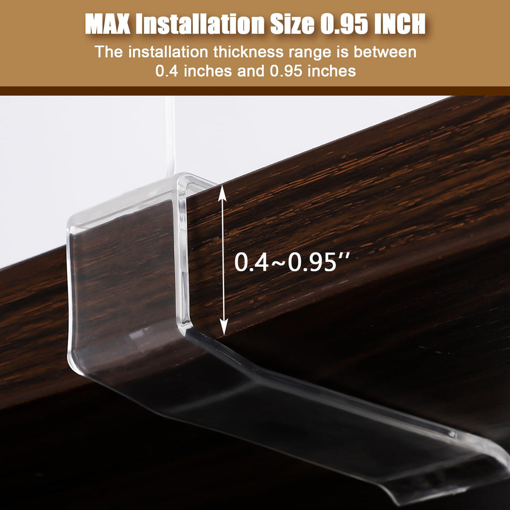 12 Pack Acrylic Shelf Dividers for Closet Organization