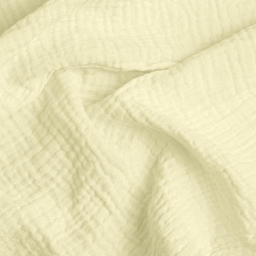 Double Gauze Cotton Fabric by the Yard, Cotton Muslin Fabric for DIY Craft & Sewing Material Like Dress, Towel