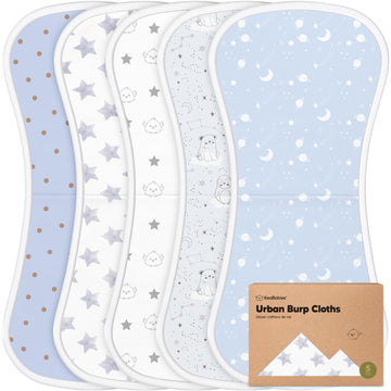 Organic Burp Cloths Baby Boy & Girl, 5-pack Cotton Burp Rags(Constellation)