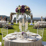 2PCS 5 Arm Candelabra,Clear Centerpiece for Table,Acrylic Centerpiece Stand,Acrylic Candle Holdertmas