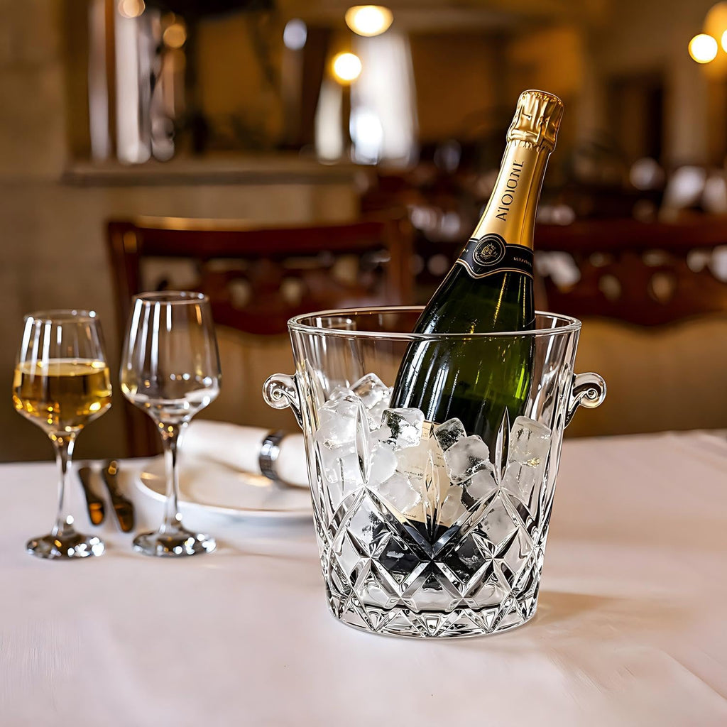 Ice Bucket for Party, 2L Glass Champagne Bucket Chiller