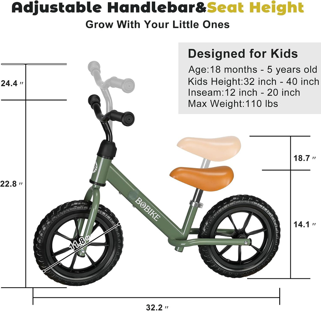 Toddler Balance Bike Toys for 2 to 5 Year Old Girls Boys Adjustable Seat and Handlebar No-Pedal Training Bike Best