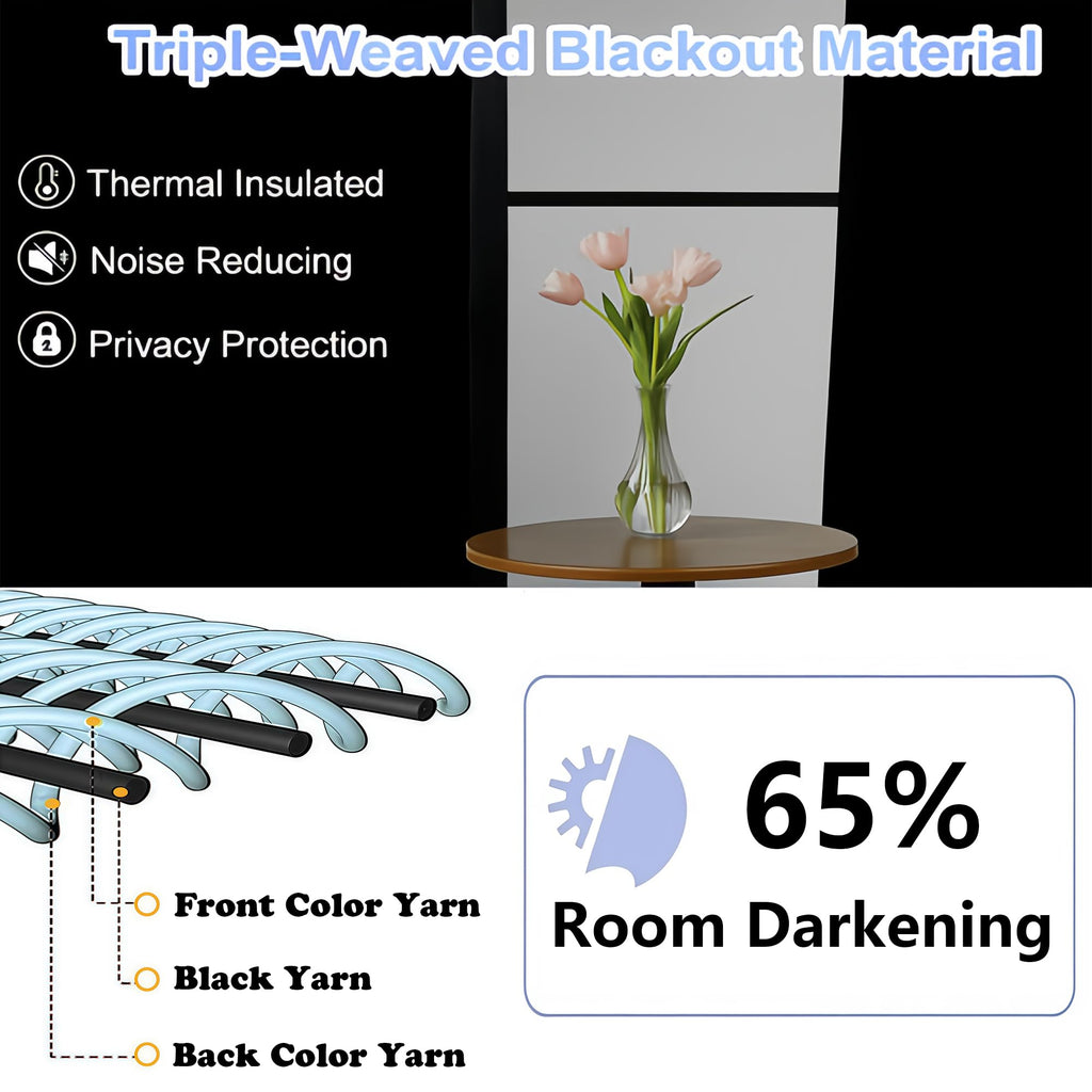 Grey Extra Long 10ft Curtains 120 Inches Long 2 Panels Set, Room Darkening Light Blocking Solid Thermal Insulated