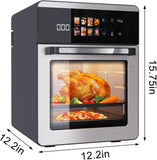 18QT Large Air Fryer Oven with Touch Screen Display, 10-in-1 Air Fry, Roast, Bake, Broil, Dry, Frozen, Proof Combo