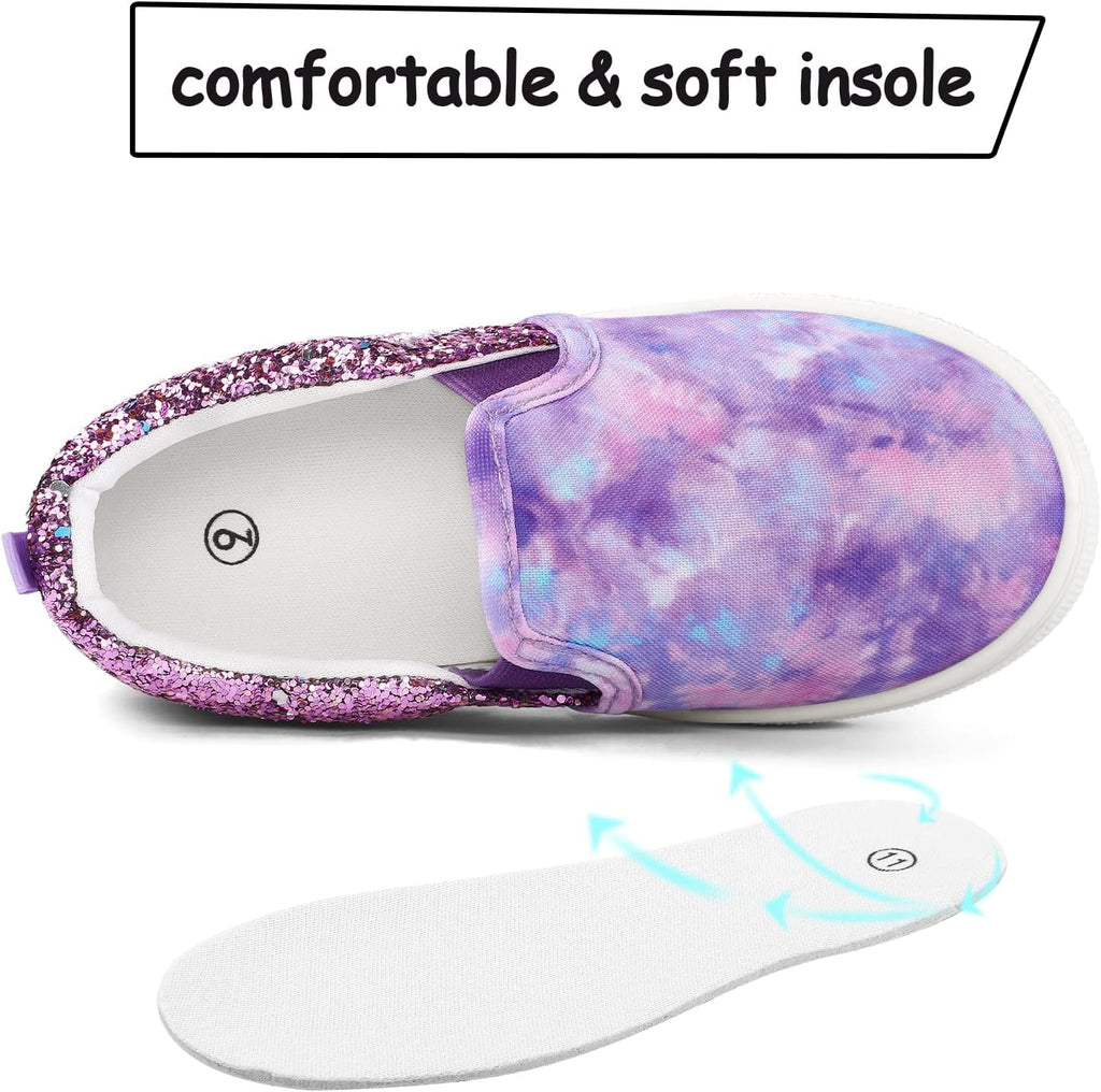 Toddler Sneakers for Girls Boys Slip On Canvas Walking Shoes