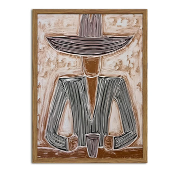 Modern Cowboy Wall Art Abstract Western Cowboy Wall Decor Picture Rustic Southwest Poster Canvas Painting Print