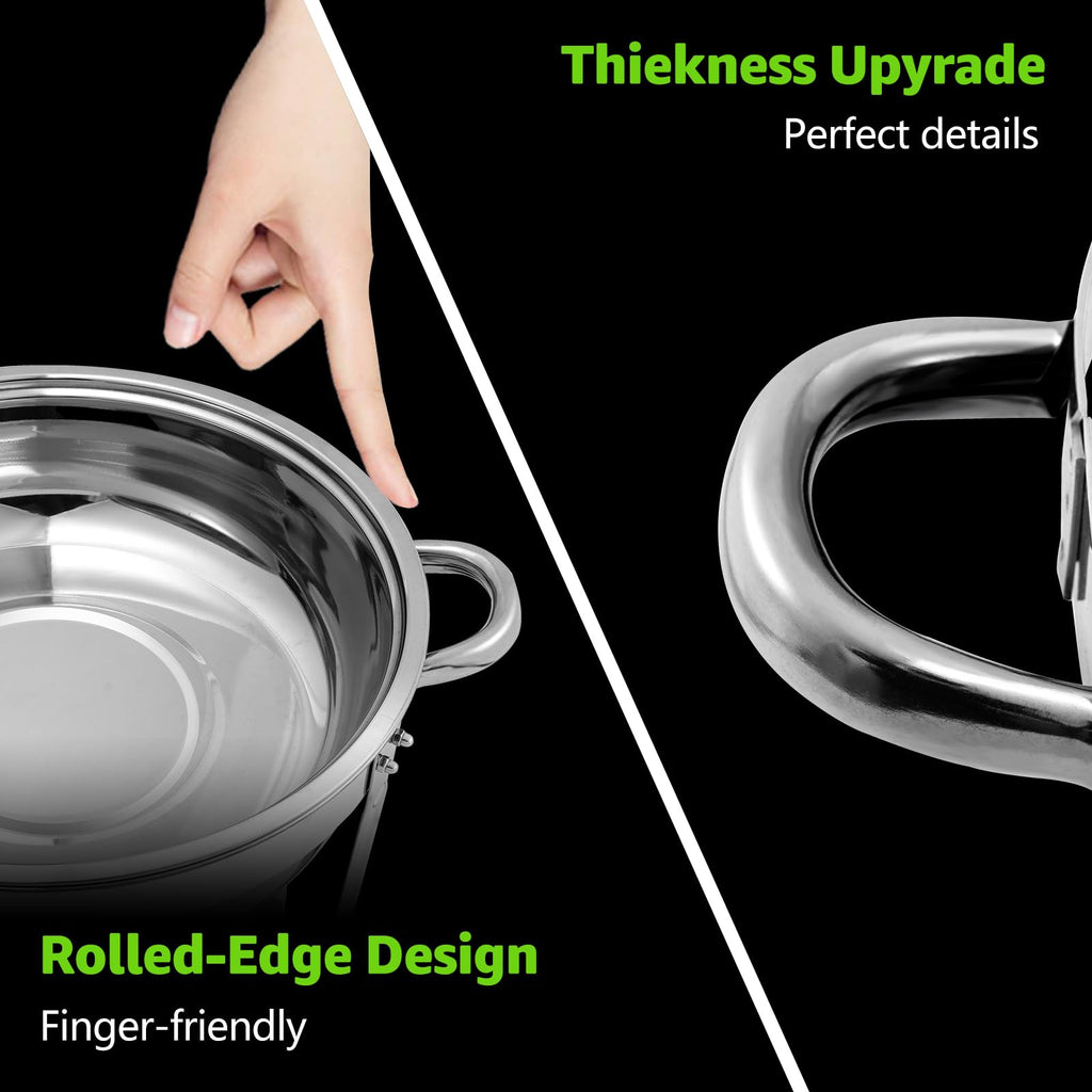 5 QT Chafing Dishes 4 PACK, Premium Stainless Steel Complete Set