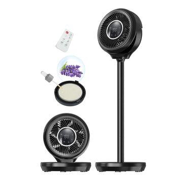 Standing Fan 180° Omnidirectional Oscillating 20dB Quiet Sleep