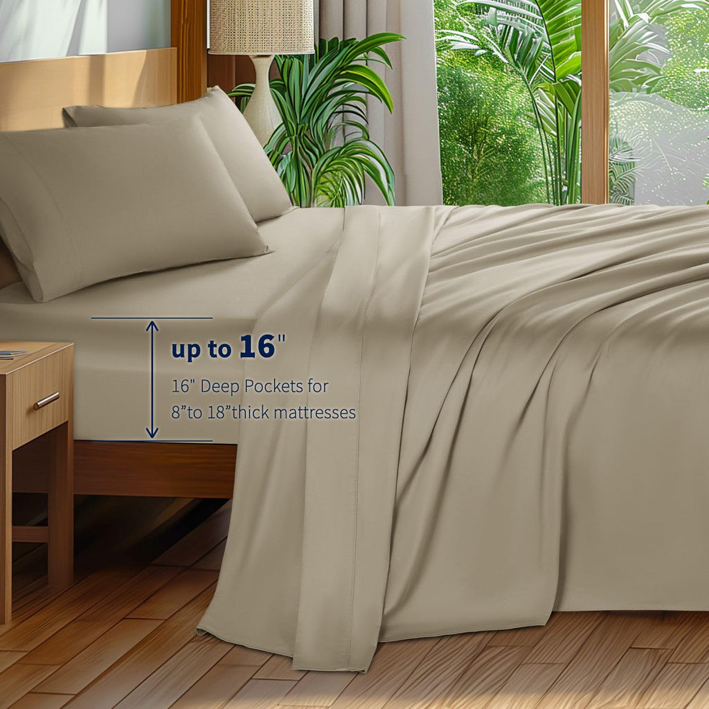 100% Egyptian Cotton Sheets Set (Linen)