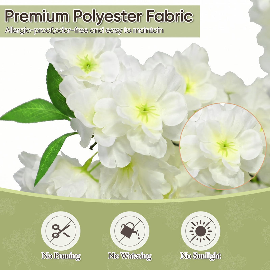 5FT White Artificial Cherry Blossom Tree with Pot Wedding Decor