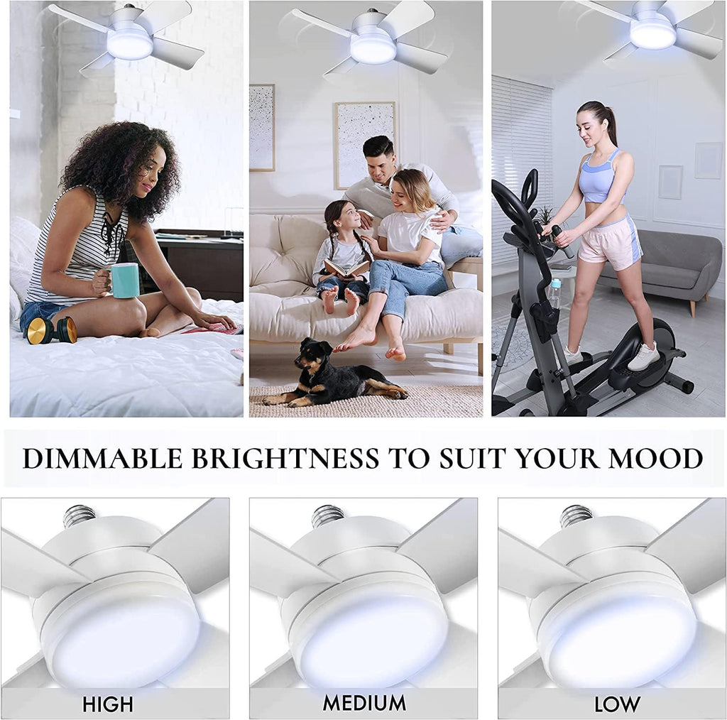 Socket Breeze Light 5-Speed Deluxe LED  Ceiling Fans with Lights and Remote Control  For Bedroom, Kitchen, Living Room,1000 Lumens / 5000 Kelvins A101-B0CQMXBDQS