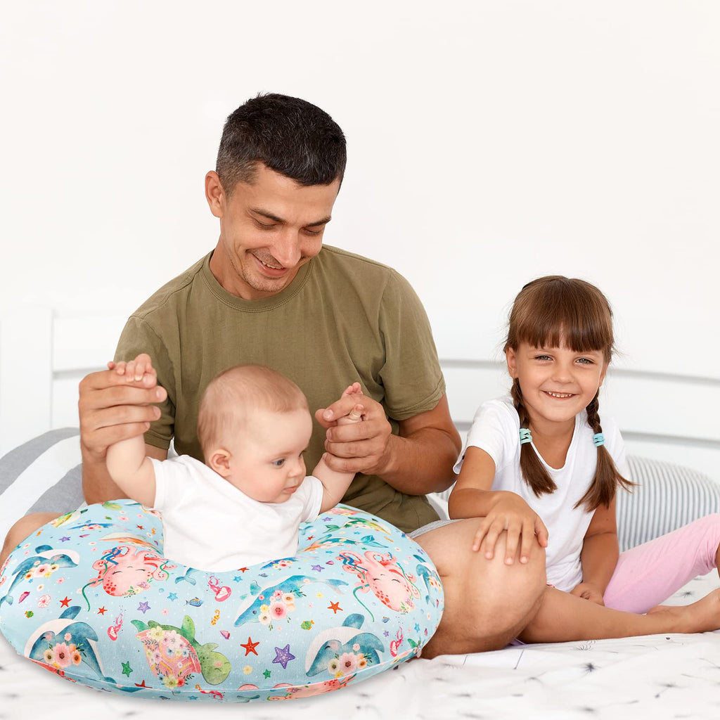 Nursing Pillow Cover Stretchy Removable Cover for Breastfeeding Pillows, Ultra Soft Comfortable Slipcover for Baby