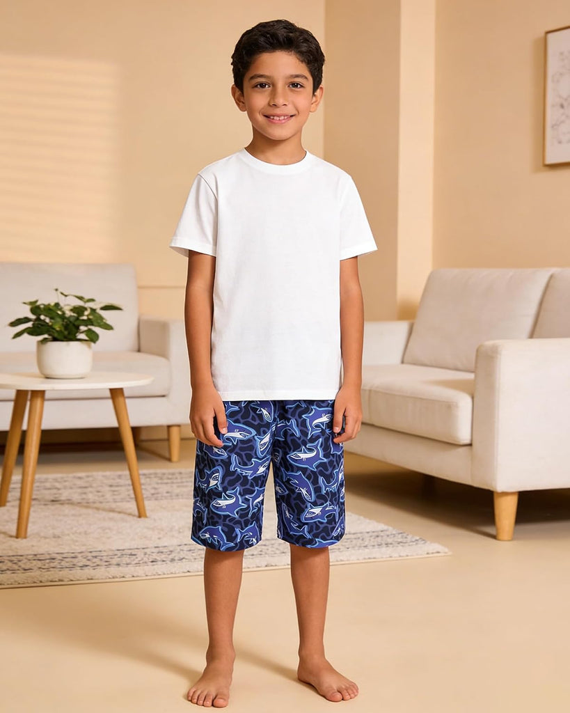 Boys Pajama Shorts 3 Pack Sleepwear Shorts for Teen Boys Plaid Camouflage Lounge Summer Comfy Pj Bottom