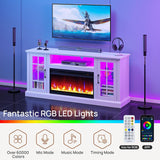Fireplace TV Stand with Led and Power Outlets