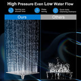 Shower Head Combo,10 Inch High Pressure Rain Shower Head with 11 in Adjustable Extension Arm and 5 Settings